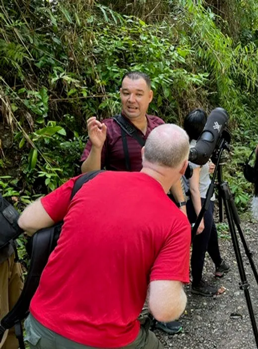 Standing at an overlook in Costa Rica
