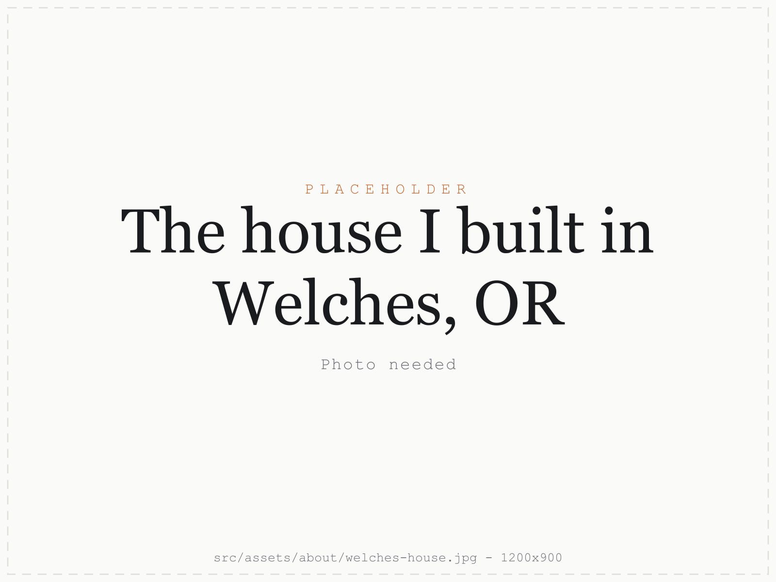 The house I built in Welches, Oregon, on its wooded lot